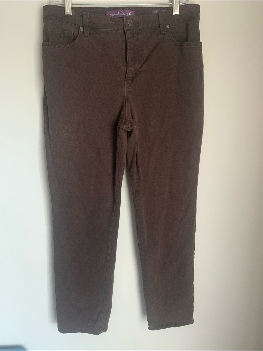 Gloria Vanderbilt High-Rise Jeans in Chocolate Brown